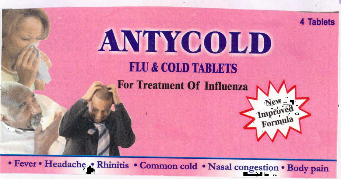 Antycold Flu And Cold Tablets For Treatment Of Influenza Device mark 2086061 Trademark
