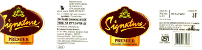 Signature Premier Packaged Drinking Water Device mark 2605832 Trademark