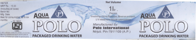 Aqua Polo Packaged Drinking Water(device) Device mark 2145926 Trademark