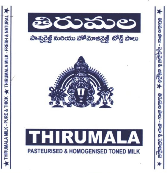 Thirumala Pasteurised & Homogenised Toned Milk Device mark 2377794 Trademark
