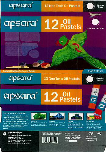 Apsara 12 Oil Pastels (device Of Bird) Device mark 2386964 Trademark
