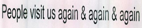 People Visit Us Again & Again & Again Device mark 2356267 Trademark