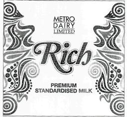 Metro Dairy Limited Rich(device) Device mark 2895941 Trademark