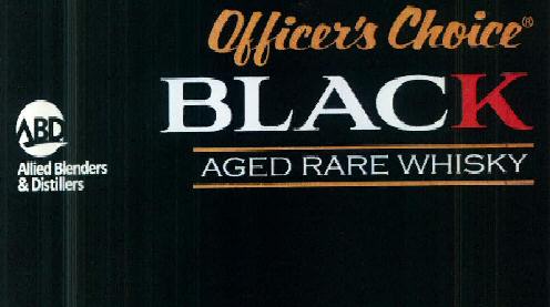 Officer's Choice Black Aged Rare Whisky Device mark 2992294 Trademark