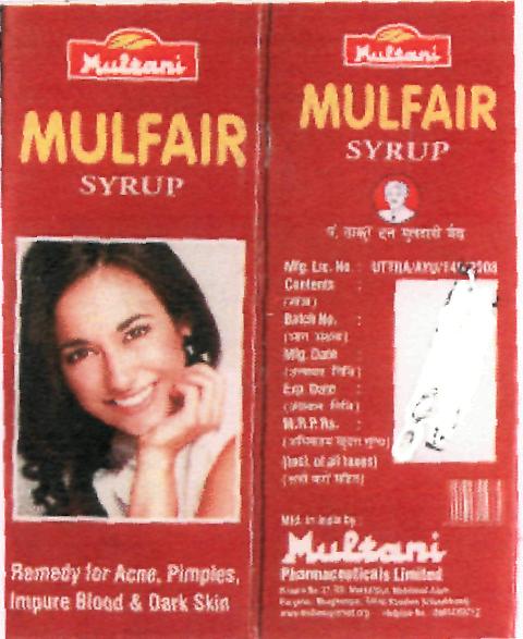 Mulfair (label) Device mark 2254562 Trademark