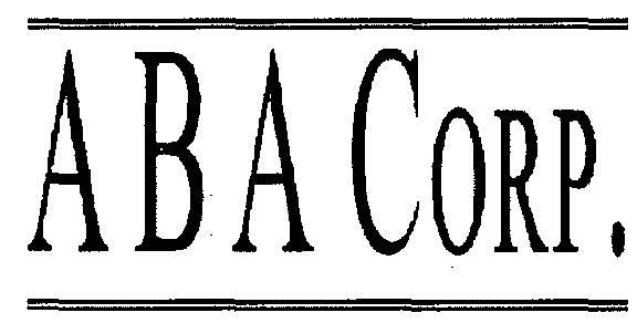 Aba Corp.(device) Device mark 2253008 Trademark