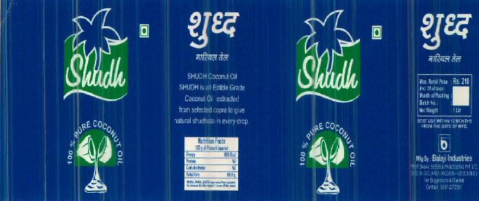 Shudh Nariyal Tel (device Of Coconut) Device mark 2426290 Trademark