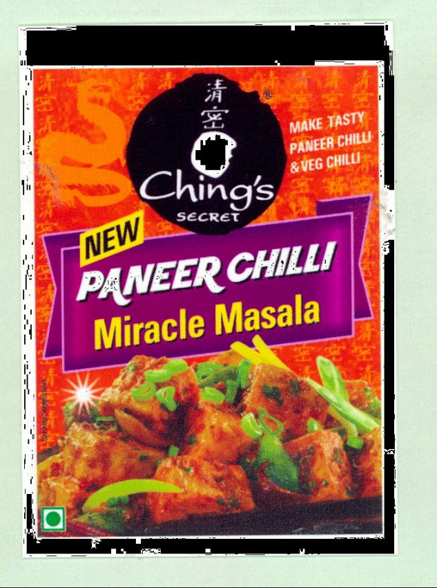 Ching's New Paneer Chilli Miracle Masala(labal) Device mark 2038951 Trademark