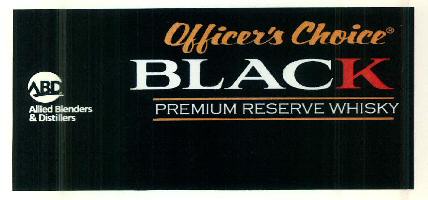 Officer's Choice Black Premium Reserve Whisky Device mark 2992295 Trademark