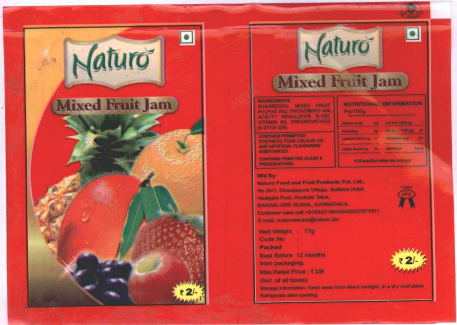 Naturo Mixed Fruit Jam Device mark 2325872 Trademark