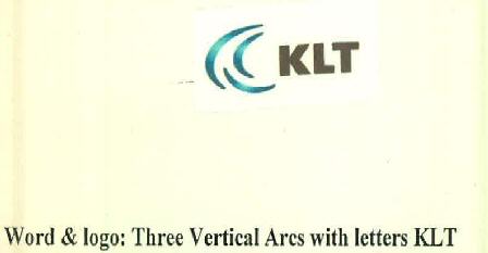 Klt Three Vertical Arcs With Letters Klt Device mark 2870926 Trademark