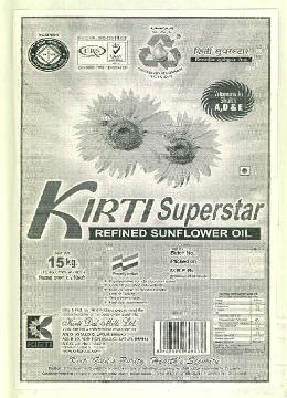 Kirti Superstar Refined Sunflower Oil Device mark 2776855 Trademark