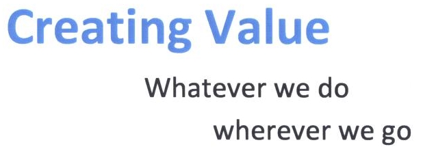 Creating Value Whatever We Do Wherever We Go Device mark 2234768 Trademark
