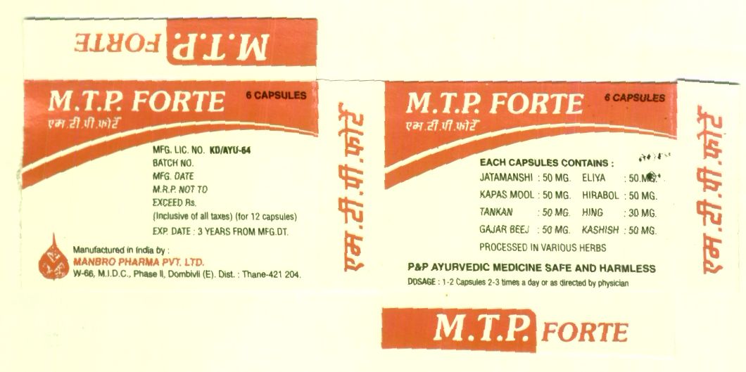 M.t.p Forte (label) Device mark 1449619 Trademark