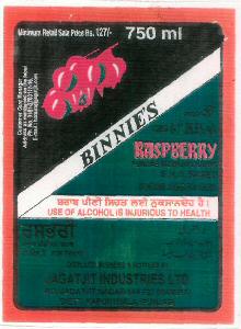 Binnie's Raspberry (label) Device mark 2651305 Trademark