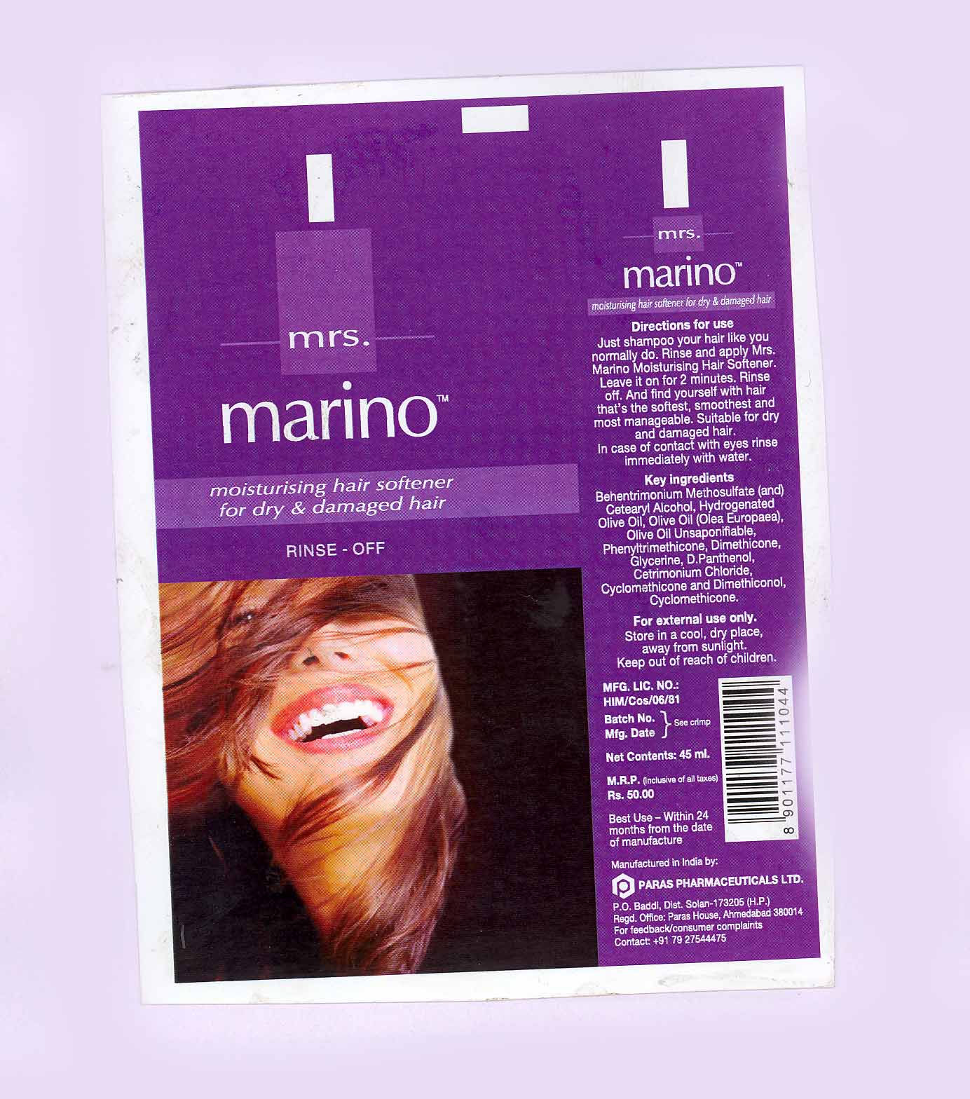Mrs.marino (label) Device mark 1660434 Trademark