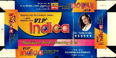 V. I. P. Indica Magnificent Handle Dressing Comb (label) Device mark 1390029 Trademark
