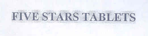 Five Stars Tablets (label) Device mark 1759717 Trademark
