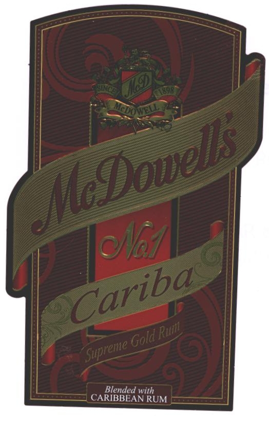 Mc Dowell's No.1 Cariba Device mark 2194484 Trademark