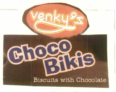 Venkys Choco Bikis (label) Device mark 1416380 Trademark