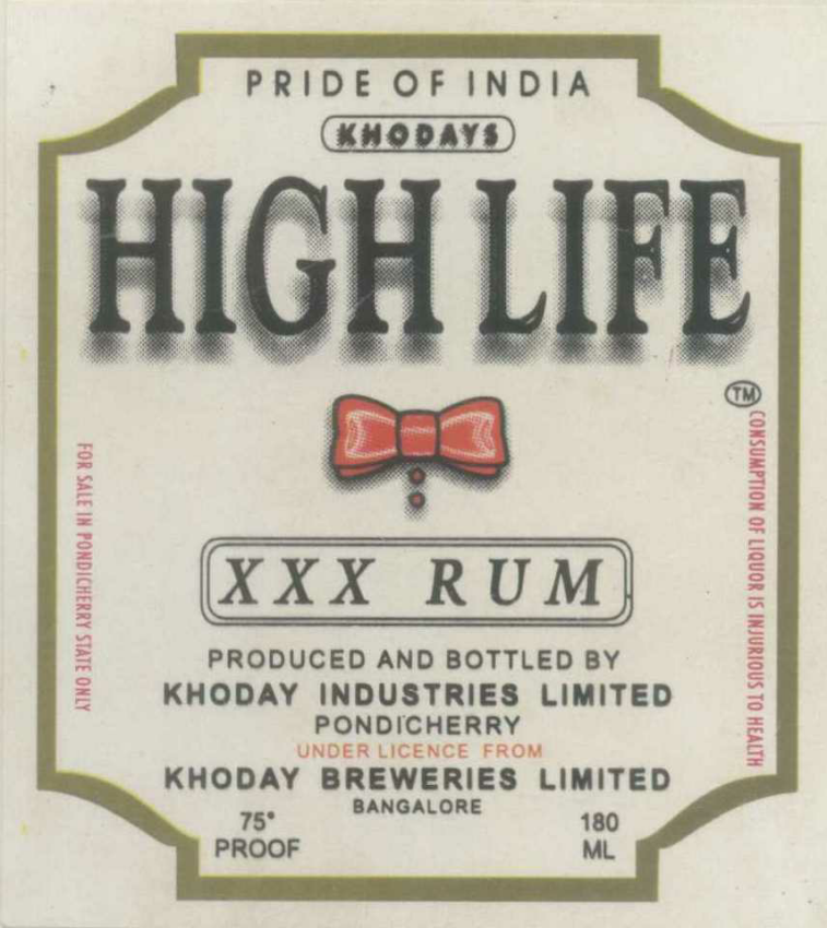 High Life (label With Dev. Of Tie-bow) Device mark 900969 Trademark