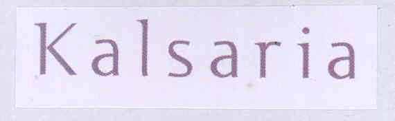 Kalsaria (label) Device mark 1745502 Trademark