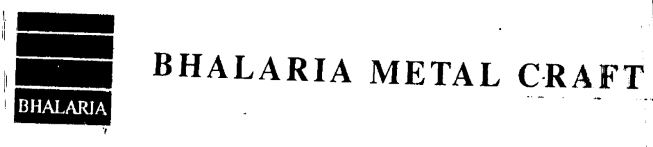 Bhalaria Metal Craft Device mark 1166749 Trademark
