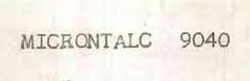 Microntalc 9040 Device mark 707289 Trademark