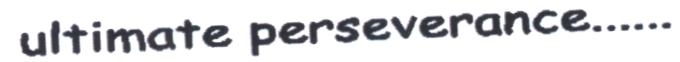 Ultimate Perseverance..... Device mark 2228583 Trademark