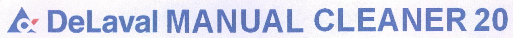 Delaval Manual Cleaner 20 Device mark 2202509 Trademark