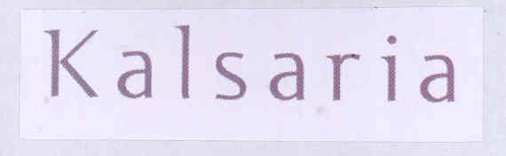 Kalsaria (label) Device mark 1745505 Trademark