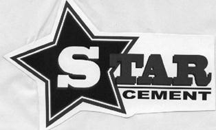 Star Cement & Star Device (label) Device mark 1319402 Trademark