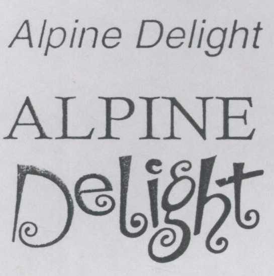 Alpine Delight Device mark 1009600 Trademark