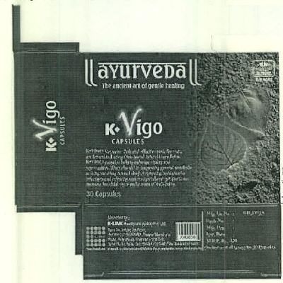 Ayurveda K-vigo Device mark 2691678 Trademark