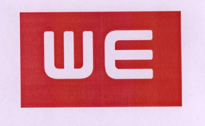 W E (label) Device mark 1695046 Trademark