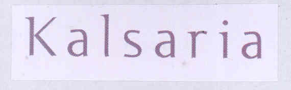 Kalsaria (label) Device mark 1745491 Trademark