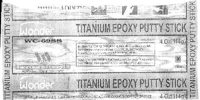 Wonder Titanium Epoxy Putty Stick (label) Device mark 2799738 Trademark