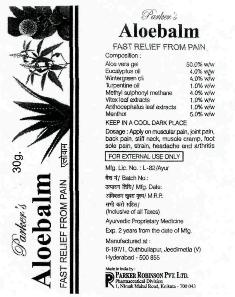Parker's Aloebalm (device) Device mark 2510310 Trademark