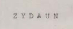 Zydaun Device mark 658393 Trademark