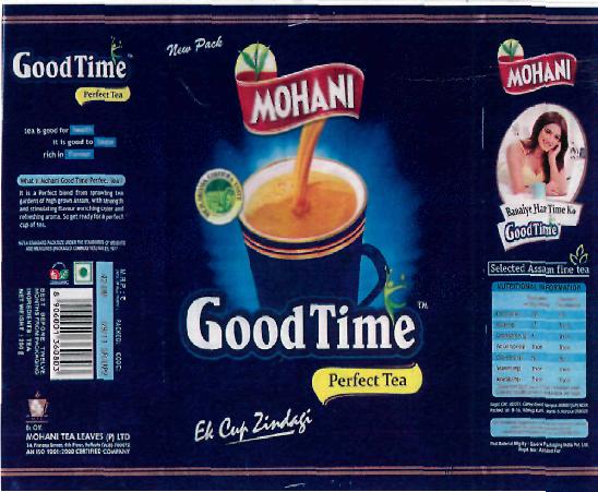 Mohani Good Time (label) Device mark 2227872 Trademark