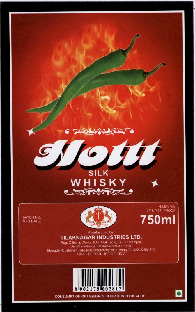 Hottt Silk Whisky Device mark 1848373 Trademark