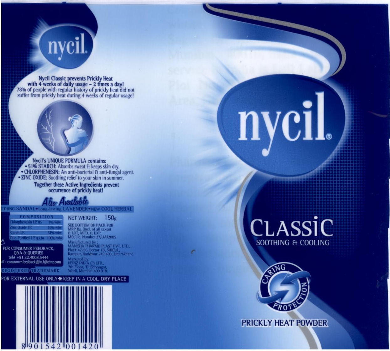 Nycil Classic Device mark 1850407 Trademark