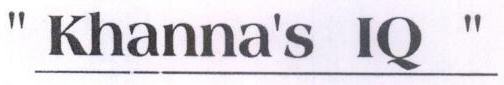 Khanna's Iq Device mark 1450459 Trademark