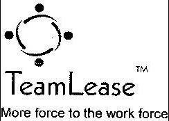 Team Lease More Force To The Work Force (label) Device mark 1361199 Trademark