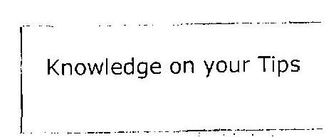Knowledge On Your Tips (label) Device mark 2357836 Trademark