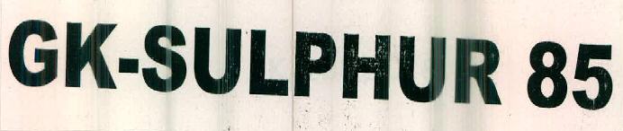 Gk-sulphur 85 Device mark 2452940 Trademark