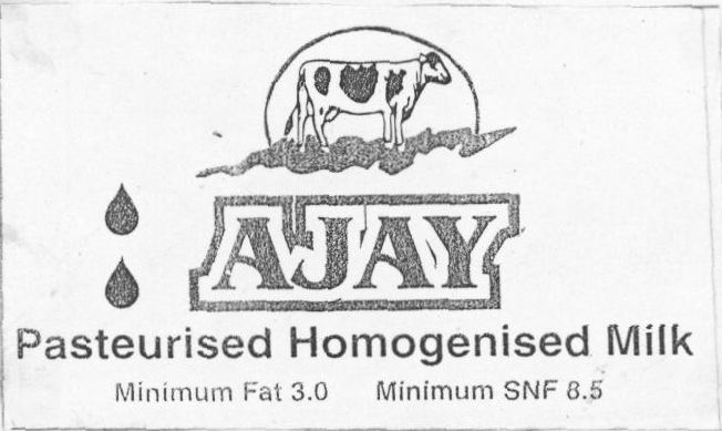 A J A Y (label) [device Of Cow And Drop] Device mark 1359283 Trademark