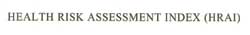 Health Risk Assessment Index (hrai) Device mark 1934699 Trademark