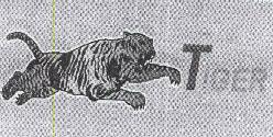Tiger With Label Device mark 1611284 Trademark