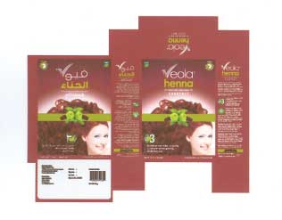 Bajaj Veola Henna Herbal Hair Colour Expert (chestnut) Device mark 2819103 Trademark